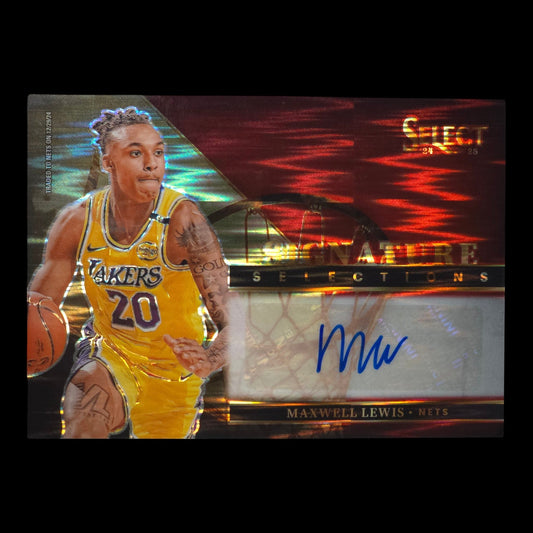 2024-25 MAXWELL LEWIS Signature Selections Red Flash 89/99 Select Nets SS-LEW