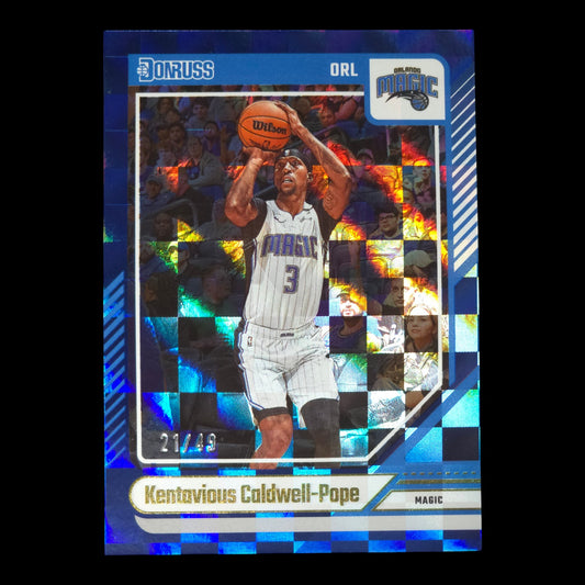 2024-25 KENTAVIOUS CALDWELL-POPE Checkerboard Blue 21/49 Donruss #5