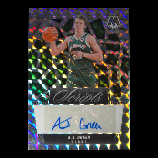 2024-25 A.J GREEN Scripts Autograph Mosaic Bucks MS-AJG