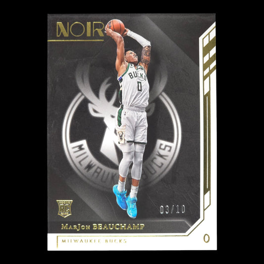 2022-23 MarJon Beauchamp Gold Rookie 3/10 Noir Bucks #146