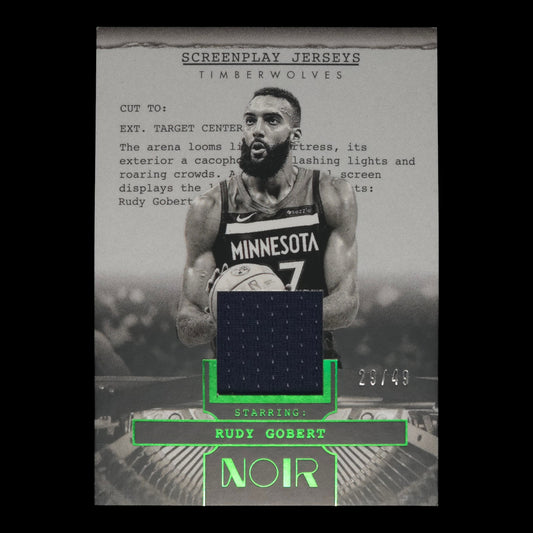 2024-25 RUDYT GOBERT Screenplay Jerseys Game Worn 29/49 Noir SJ-GOB