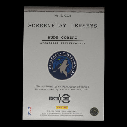 2024-25 RUDYT GOBERT Screenplay Jerseys Game Worn 29/49 Noir SJ-GOB