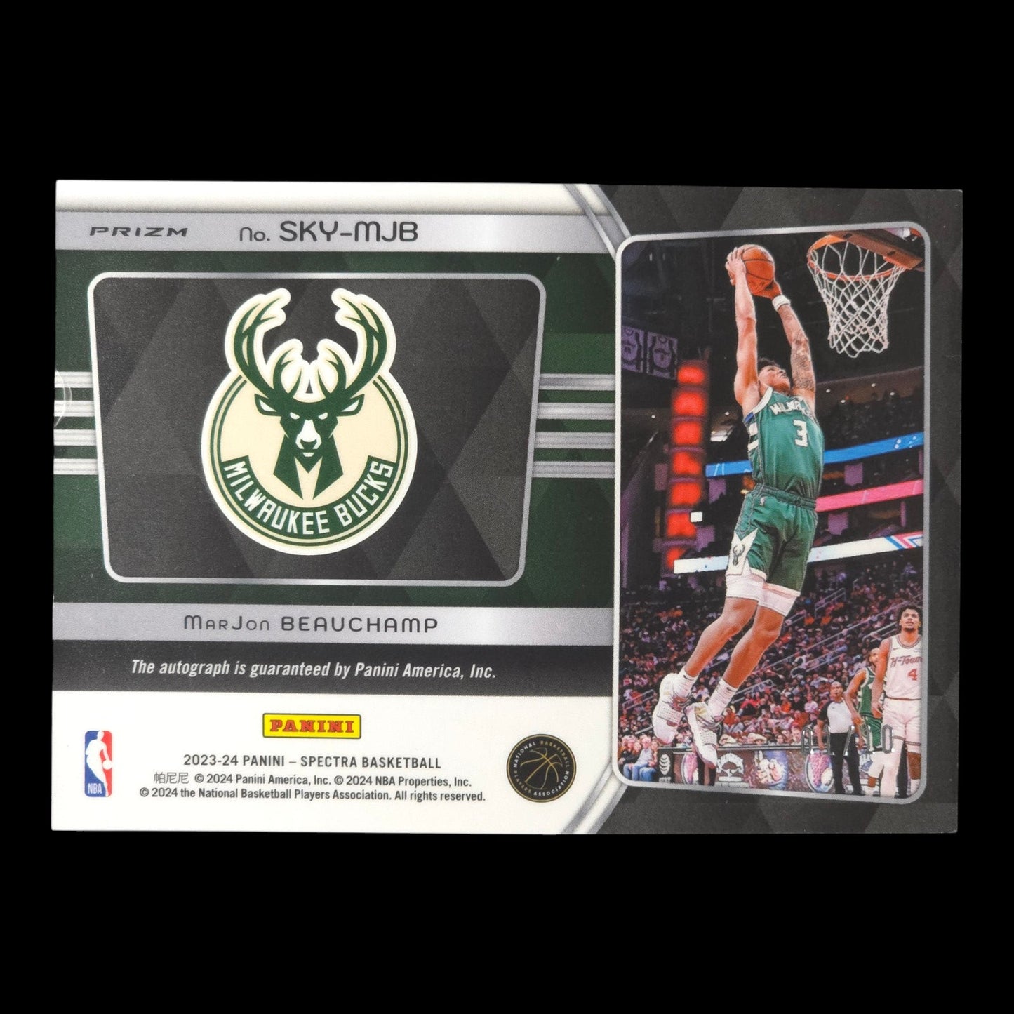 2023-24 MarJon Beauchamp Sky High Autograph Gold 1/10 Spectra Bucks SKY-MJB