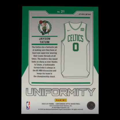 2023-24 JAYSON TATUM Uniformity Holo Contenders Celtics #21