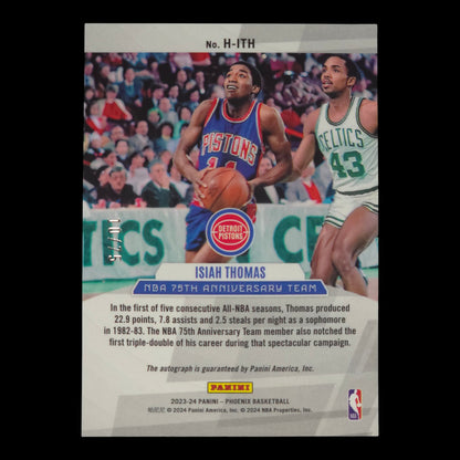 2023-24 ISIAH THOMAS Honoured Autograph 10/75 Phoenix Pistons H-ITH