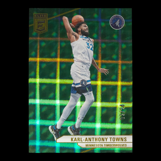 2023-24 KARL-ANTHONY TOWNS Green 2/24 Elite Timberwolves #47