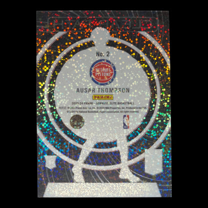 2023-24 AUSAR THOMPSON White Sparkle Rookie Clear Path SSP Elite Pistons #2