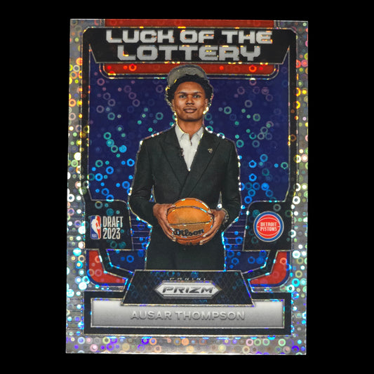 2023-24 AUSAR THOMPSON Luck Of The Lottery Disco Prizm Pistons #3