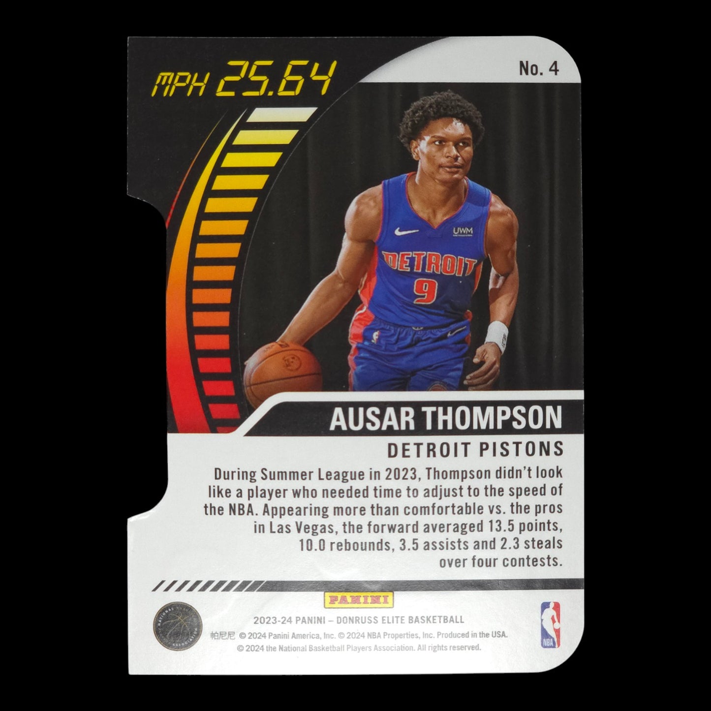 2023-24 AUSAR THOMPSON Full Throttle Die Cut Elite Pistons #4