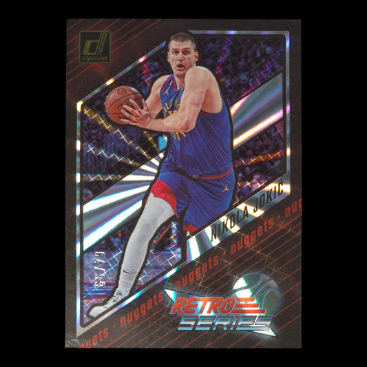 2023-24 NIKOLA JOKIC Retro Series Laser Holo 64/99 Donruss Nuggets #17