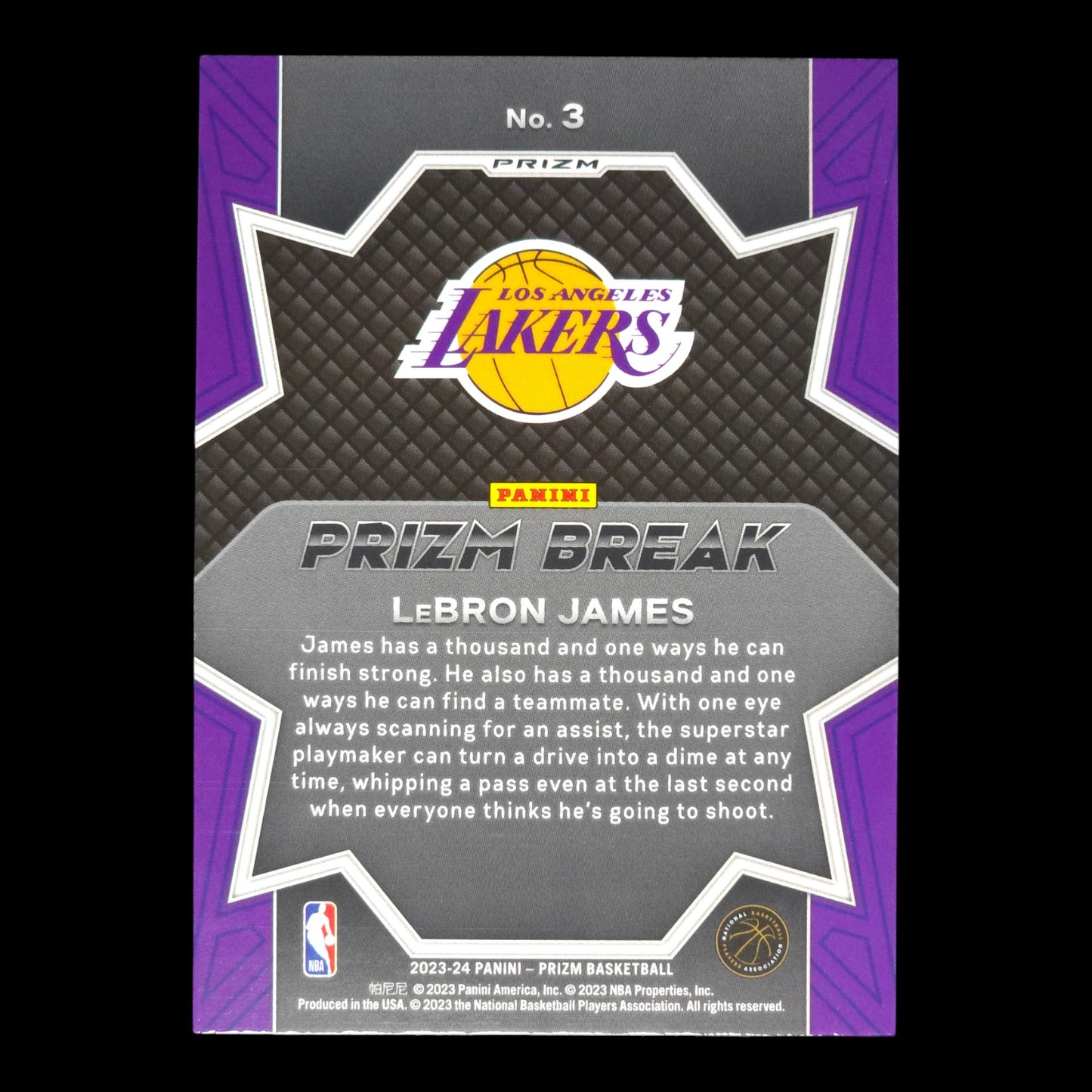 2023-24 LEBRON JAMES Prizm Break Disco Prizm Lakers #3