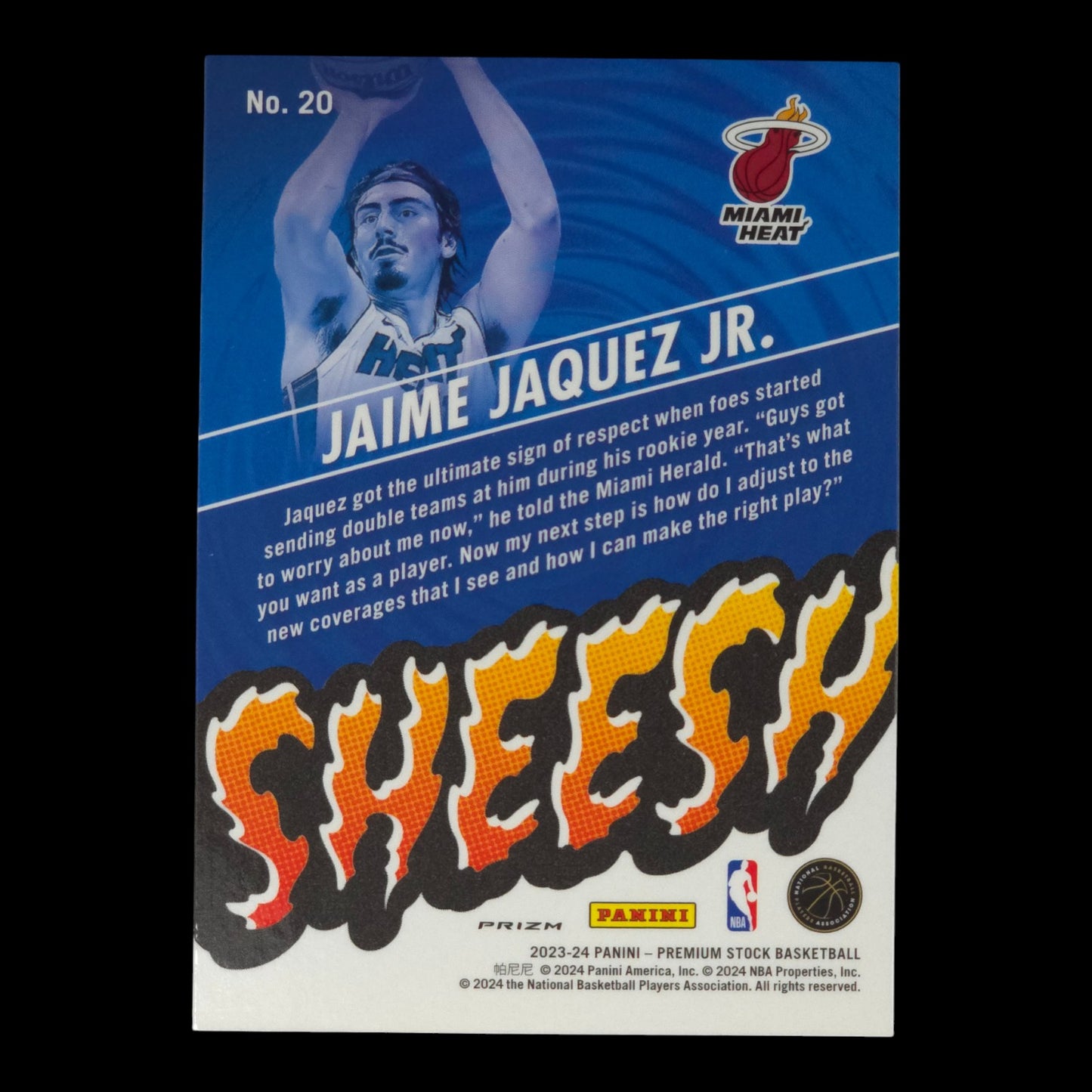 2023-24 JAIME JAQUEZ JR. Sheesh Holo Hoops Heat #20