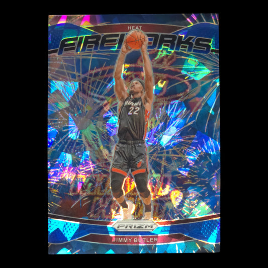 2023-24 JIMMY BUTLER Fireworks Blue 80/125 Prizm Heat #16