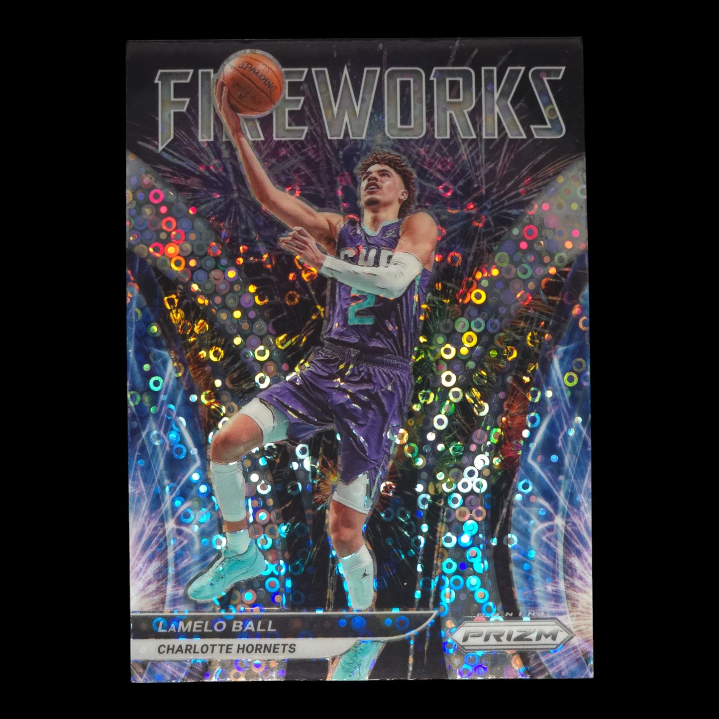 2021-22 LAMELO BALL Fireworks Disco Prizm Hornets #12