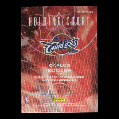 2021-22 CARLOS BOOZER Holding Court Auto Court Kings Cavs HC-CBZ