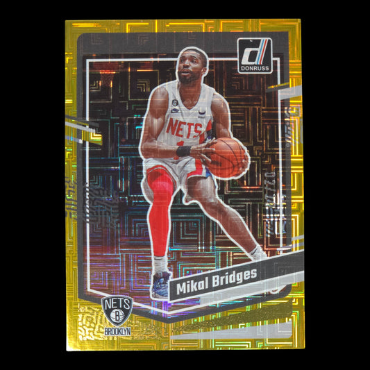 2023-24 MIKAL BRIDGES Gold 2/10 Donruss Choice Nets #70