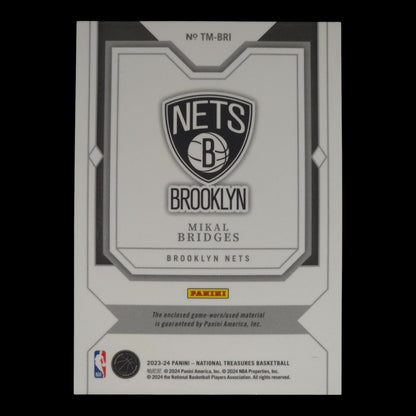 2023-24 MIKAL BRIDGES Timeline Materials 42/99 NT Nets TM-BRI