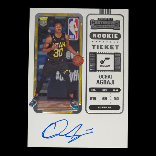 2022-23 OCHAI AGBAJI Rookie Ticket On Card Auto Contenders #104
