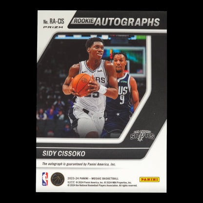2023-24 SIDY CISSOKO Yellow and Red Mosaic Autographs RA-CIS