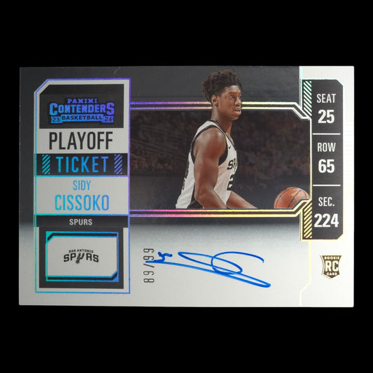 2023-24 SIDY CISSOKO Playoff Ticket Variation 89/99 Contenders Spurs #137