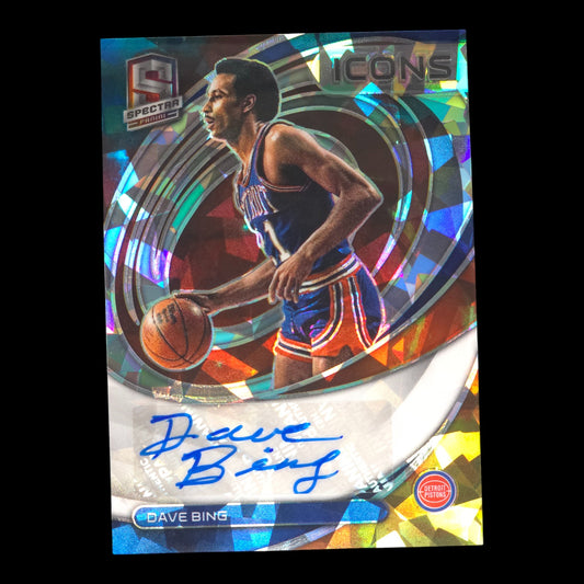2021-22 DAVE BING Icon Auto 18/49 Spectra Pistons IA-DVB