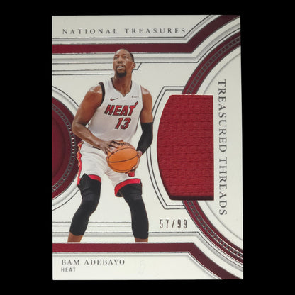 2023-24 BAM ADEBAYO Treasured Threads 57/99 National Treasures TD-BAM