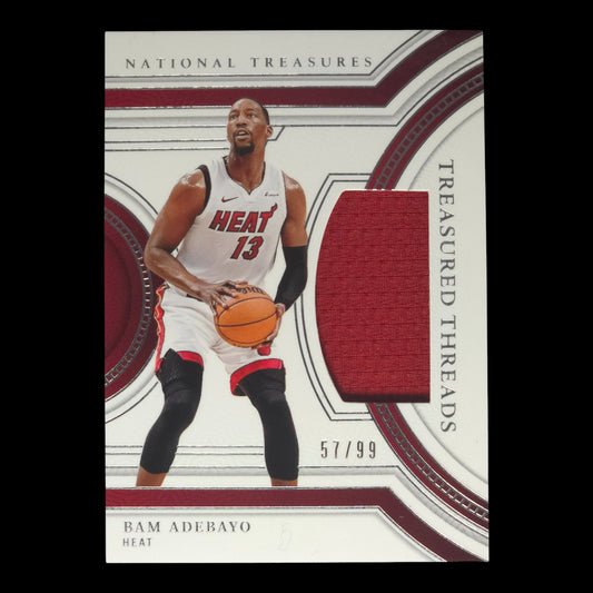 2023-24 BAM ADEBAYO Treasured Threads 57/99 National Treasures TD-BAM