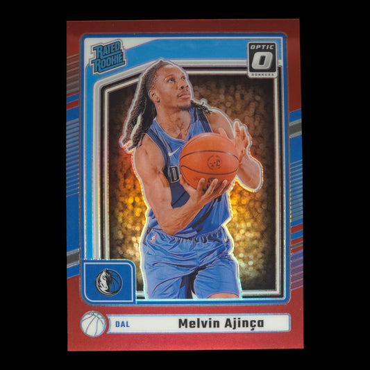 2024-25 MELVIN AJINCA Red Rated Rookie 13/25 Donruss Mavericks #238
