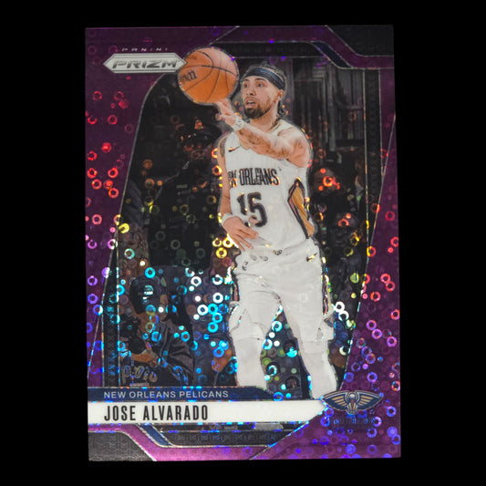 2024-25 JOSE ALVARADO Purple Fast Break 20/75 Prizm Pelicans #167