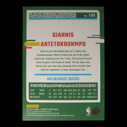 2023-24 GIANNIS ANTETOKOUNMPO 20/99 Donruss Choice Bucks #188