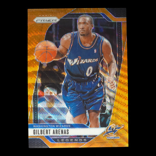 2024-25 GILBERT ARENAS Orange Wave 36/60 Prizm Wizards #275