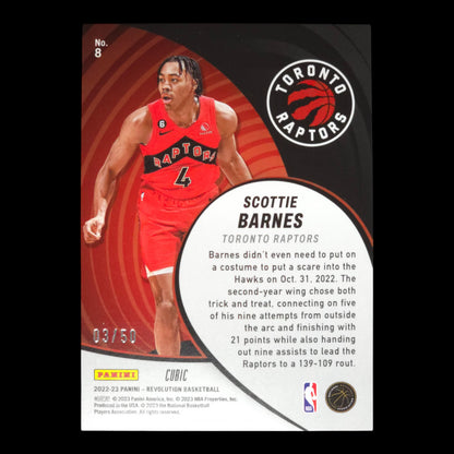 2022-23 SCOTTIE BARNES Cubic 3/50 Revolution Raptors #8