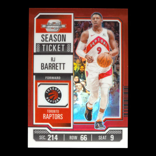 2023-24 RJ BARRETT Red Season Ticket Contenders Raptors #85