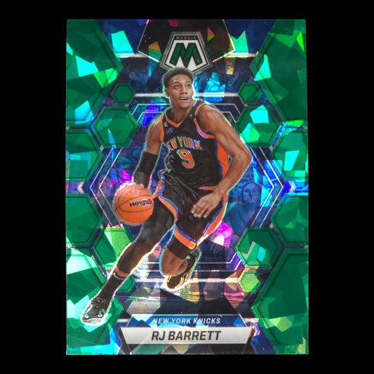 2022-23 RJ BARRETT Green Cracked Ice Mosaic Knicks #3