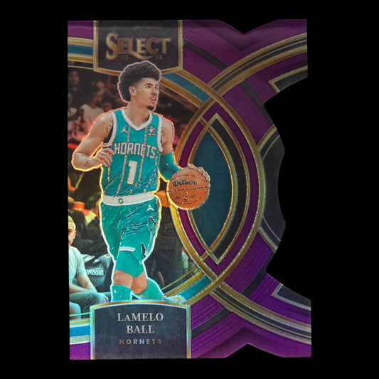 2023-24 LAMELO BALL Premier Purple Die Cut 70/99 Select Hornets #148