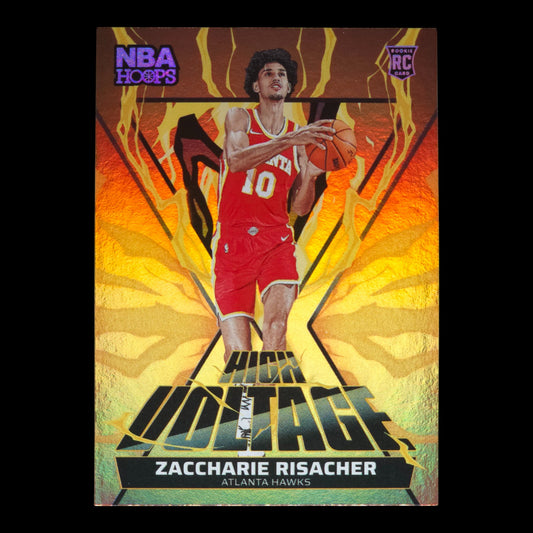 2024-25 ZACCHARIE RISACHER High Voltage Holo Hoops Hawks #12