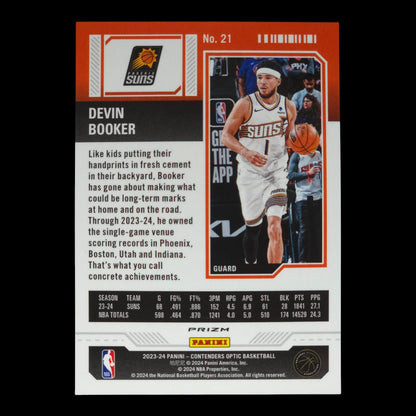 2023-24 DEVIN BOOKER Season Ticket Red Contenders Optic #21