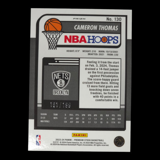 2023-24 CAMERON THOMAS Red Seismic Prizm 161/199 Hoops Nets #130