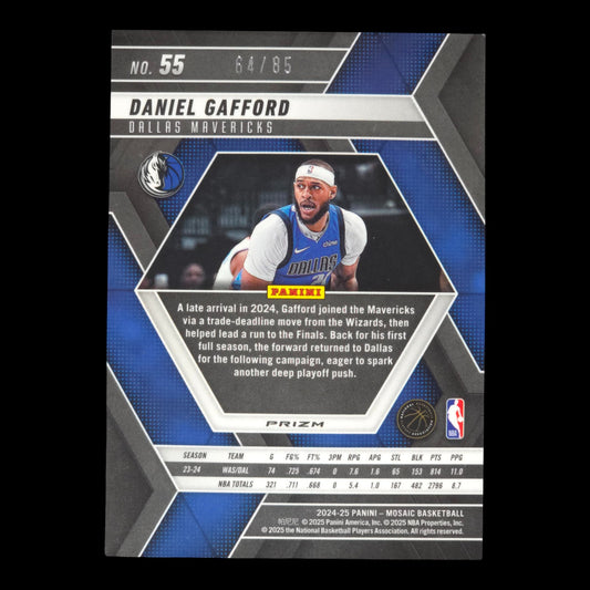 2024-25 DANIEL GAFFORD Blue Disco 64/85 Mosaic Mavericks #55