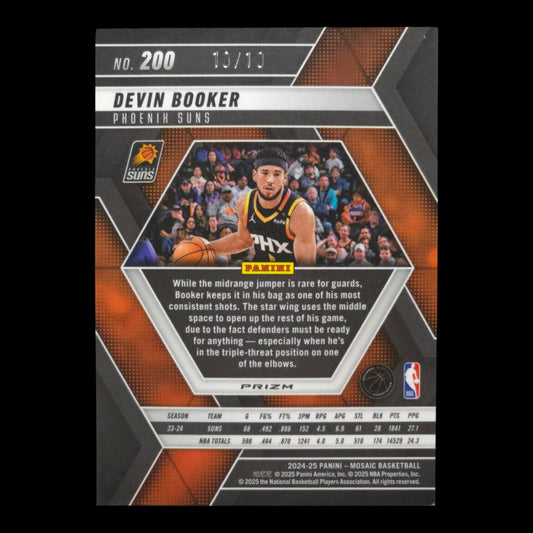 2024-25 DEVIN BOOKER Florescent Pink 10/10 Mosaic Suns #200