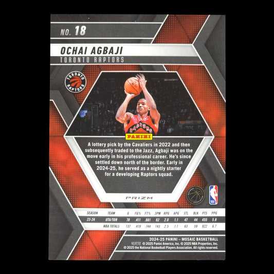 2024-25 OCHAI AGBAJI Genesis Mosaic Raptors #18