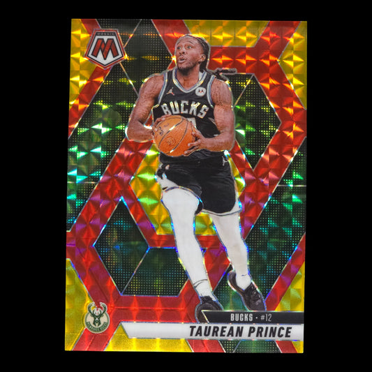 2024-25 TAUREAN PRINCE Red & Yellow Mosaic Choice Fusion 32/75 Bucks #27