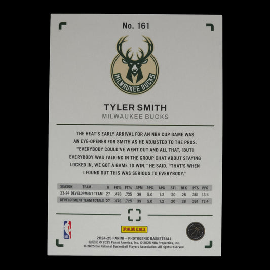2024-25 TYLER SMITH Stardust 16/65 Photogenic Bucks #161