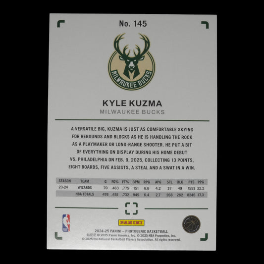2024-25 KYLE KUZMA Holo 48/99 Photogenic Bucks #145