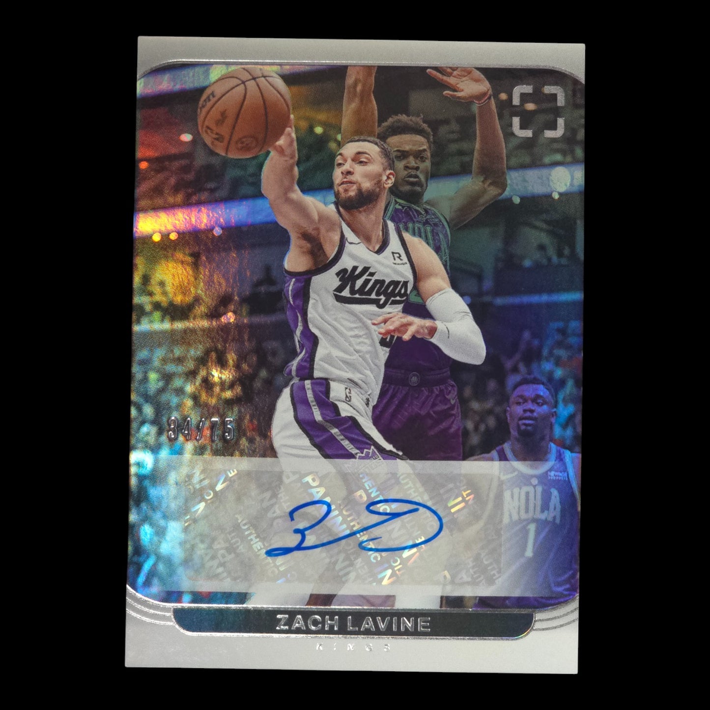 2024-25 ZACH LAVINE Holo Signature 34/75 Photogenic Kings VA-LAV