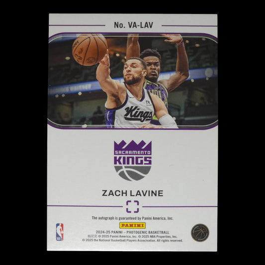 2024-25 ZACH LAVINE Holo Signature 34/75 Photogenic Kings VA-LAV