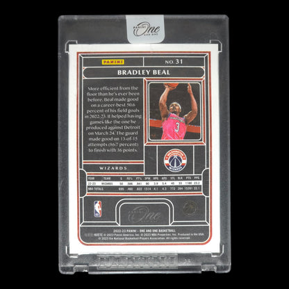 2022-23 BRADLEY BEAL Blue 33/40 Panini One & One Wizards #31