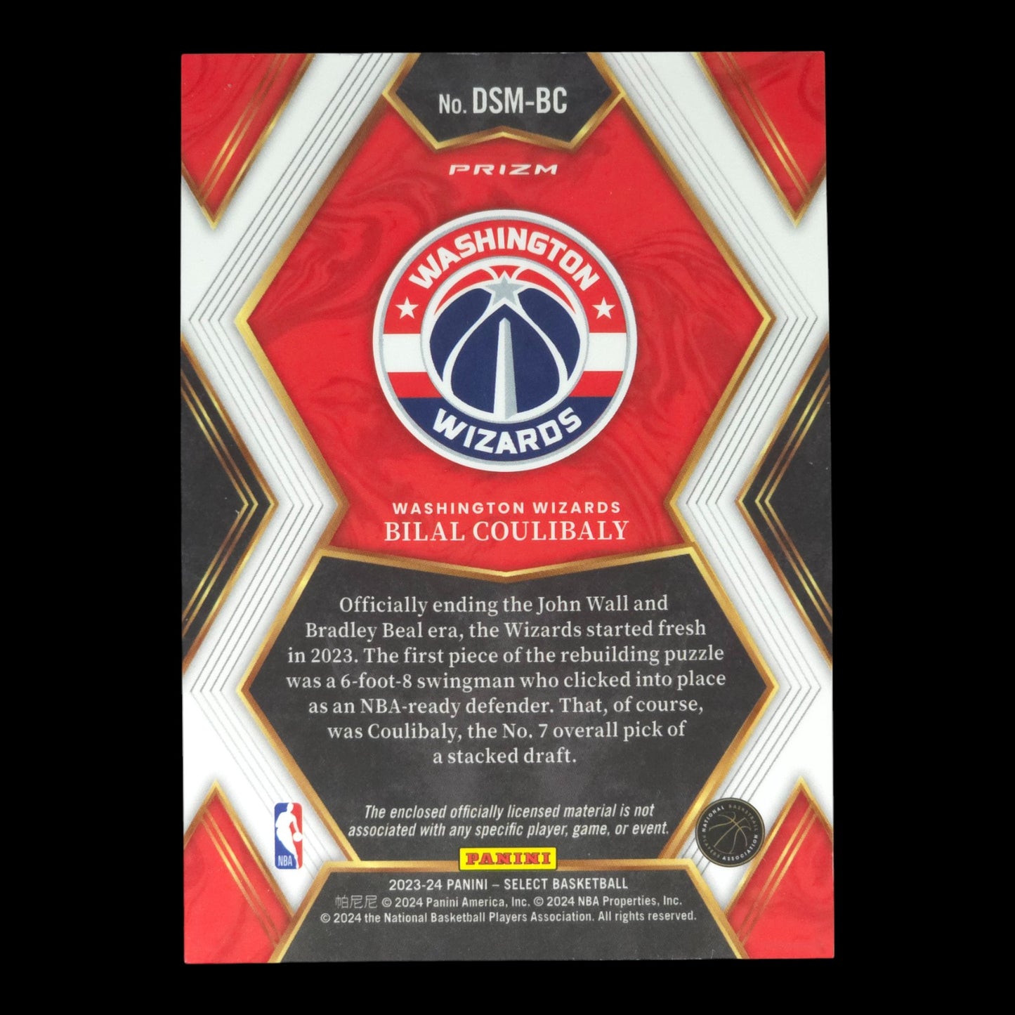 2023-24 BILAL COULIBALY Draft Selections Holo Select Wizards #DSM-BC