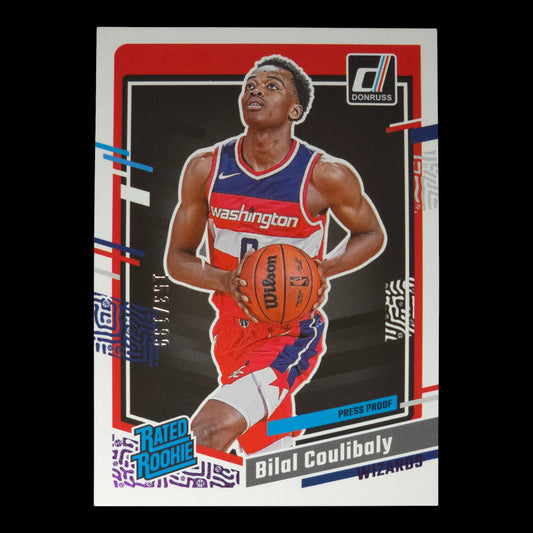 2023-24 BILAL COULIBALY Purple Rated Rookie 153/199 Donruss #225