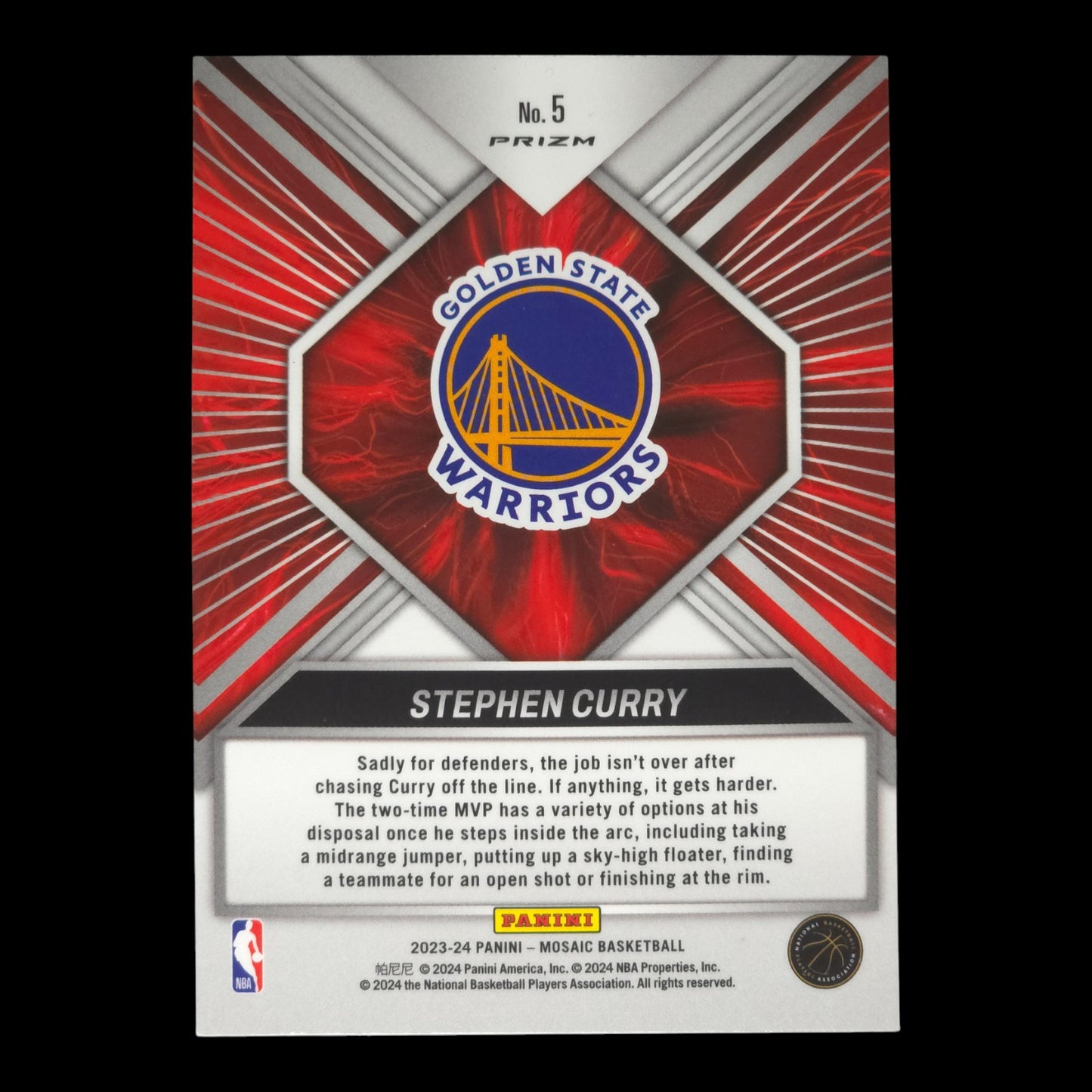 2023-24 STEPHAN CURRY Overdrive SP Mosaic Warriors #5